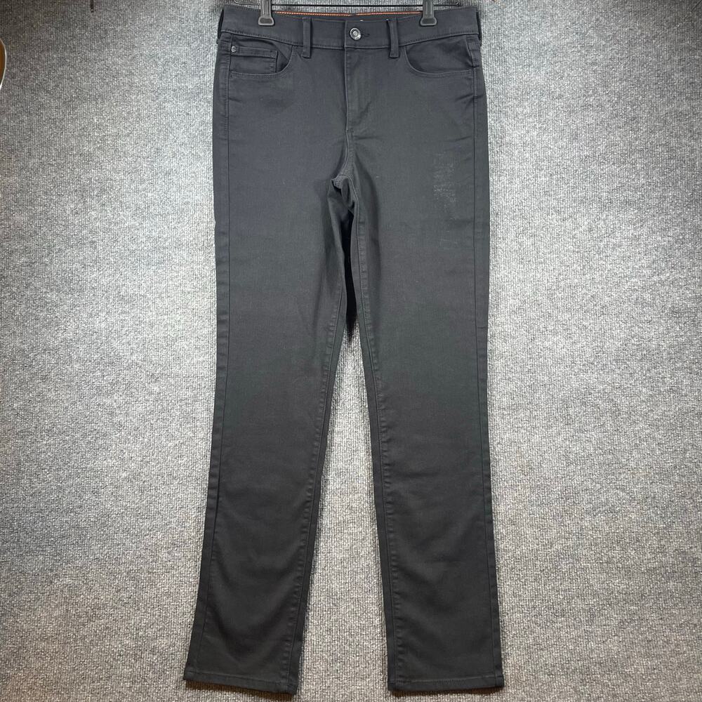 Eddie Bauer Women's Slightly Curvy Jeans Size 8 Slim Fit Black Straight Leg